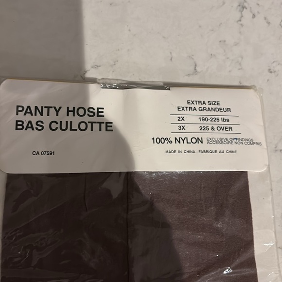 Fashion Queen size by Jeannie chocolate brown  Taupe pantyhose XX - Picture 4 of 7